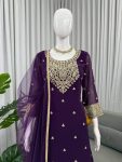 RICH LOOK GEORGETTE CODING WITH SEQUENCE WORK TOP PALAZZO WITH DUPATTA FESTIVE WEAR WHOLESALE PRICE ETHNIC GARMENT (2)