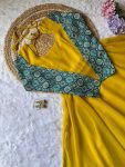 RICH LOOK GEORGETTE DIGITAL PRINT WORK GOWN WITH DUPATTA FESTIVE WEAR WHOLESALE PRICE ETHNIC GARMENT (8)