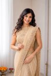 RICH LOOK GEORGETTE EMBROIDERY SEQUENCE WORK LEHENGA SAREE WITH STITCHED BLOUSE AND ATTACHED PALLU PARTY WEAR WHOLESALE PRICE ETHNIC GARMENT (6)