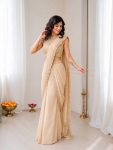 RICH LOOK GEORGETTE EMBROIDERY SEQUENCE WORK LEHENGA SAREE WITH STITCHED BLOUSE AND ATTACHED PALLU PARTY WEAR WHOLESALE PRICE ETHNIC GARMENT (6)