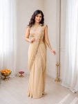 RICH LOOK GEORGETTE EMBROIDERY SEQUENCE WORK LEHENGA SAREE WITH STITCHED BLOUSE AND ATTACHED PALLU PARTY WEAR WHOLESALE PRICE ETHNIC GARMENT (6)