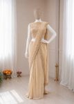 RICH LOOK GEORGETTE EMBROIDERY SEQUENCE WORK LEHENGA SAREE WITH STITCHED BLOUSE AND ATTACHED PALLU PARTY WEAR WHOLESALE PRICE ETHNIC GARMENT (6)