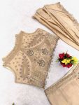 RICH LOOK GEORGETTE EMBROIDERY SEQUENCE WORK LEHENGA SAREE WITH STITCHED BLOUSE AND ATTACHED PALLU PARTY WEAR WHOLESALE PRICE ETHNIC GARMENT (6)