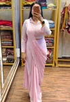 RICH LOOK GEORGETTE EMBROIDERY WORK READY TO WEAR SAREE WITH STITCHED BLOUSE PARTY WEAR WHOLESALE PRICE ETHNIC GARMENT (6)