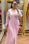 RICH LOOK GEORGETTE EMBROIDERY WORK READY TO WEAR SAREE WITH STITCHED BLOUSE PARTY WEAR WHOLESALE PRICE ETHNIC GARMENT (6)