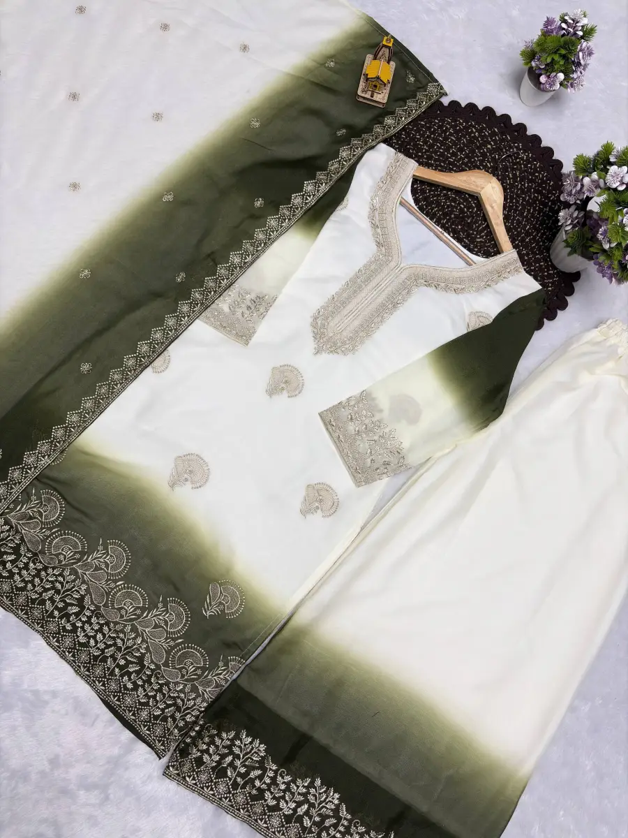 RICH LOOK GEORGETTE EMBROIDERY WORK TOP PALAZZO WITH DUPATTA FESTIVE WEAR WHOLESALE PRICE ETHNIC GARMENT (5)