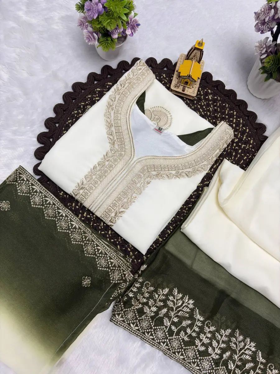 RICH LOOK GEORGETTE EMBROIDERY WORK TOP PALAZZO WITH DUPATTA FESTIVE WEAR WHOLESALE PRICE ETHNIC GARMENT (9)