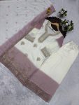 RICH LOOK GEORGETTE EMBROIDERY WORK TOP PALAZZO WITH DUPATTA ONION AND WHITE (4)