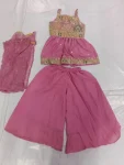 RICH LOOK GEORGETTE SEQUENCE EMBROIDERED WORK KID’S TOP PALAZZO WITH DUPATTA FESTIVE WEAR WHOLESALE PRICE ETHNIC GARMENT (5)
