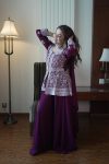 RICH LOOK GEORGETTE SEQUENCE EMBROIDERY WORK TOP PALAZZO WITH DUPATTA FESTIVE WEAR WHOLESALE PRICE ETHNIC GARMENT(20)