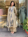 RICH LOOK MORGAN SILK DIGITAL PRINT WORK TOP BOTTOM WITH DUPATTA OFFICE WEAR WHOLESALE PRICE ETHNIC GARMENT (2)