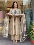 RICH LOOK MORGAN SILK DIGITAL PRINT WORK TOP BOTTOM WITH DUPATTA OFFICE WEAR WHOLESALE PRICE ETHNIC GARMENT (2)