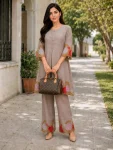 RICH LOOK MUL CHANDERI EMBROIDERY WORK CO-ORD SET DAILY WEAR WHOLESALE PRICE ETHNIC GARMENT (5)