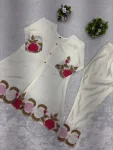 RICH LOOK MUL CHANDERI EMBROIDERY WORK CO-ORD SET OFFICE WEAR WHOLESALE PRICE ETHNIC GARMENT (1)