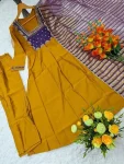 RICH LOOK MUL CHANDERI SEQUENCE CODING EMBROIDERY WORK TOP BOTTOM WITH DUPATTA FESTIVE WEAR WHOLESALE PRICE ETHNIC GARMENT (3)