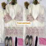 RICH LOOK NATURAL CREPE EMBROIDERY SEQUENCE MOTI HAND WORK MULTI NEEDLE WORK MOTHER DAUGHTER SET FESTIVE WEAR WHOLESALE PRICE ETHNIC GARMENT (3)