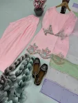 RICH LOOK NATURAL CREPE EMBROIDERY SEQUENCE WITH PERAL HAND WORK TOP PATIYALA WITH DUPATTA FESTIVE WEAR WHOLESALE PRICE ETHNIC GARMENT (2)