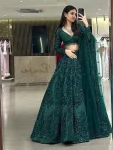 RICH LOOK NET DORI , SEQUENCE & THREAD WORK LEHENGA CHOLI WITH DUPATTA RECEPTION WEAR WHOLESALE PRICE ETHNIC GARMENT (2)