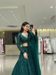 RICH LOOK NET DORI , SEQUENCE & THREAD WORK LEHENGA CHOLI WITH DUPATTA RECEPTION WEAR WHOLESALE PRICE ETHNIC GARMENT (2)
