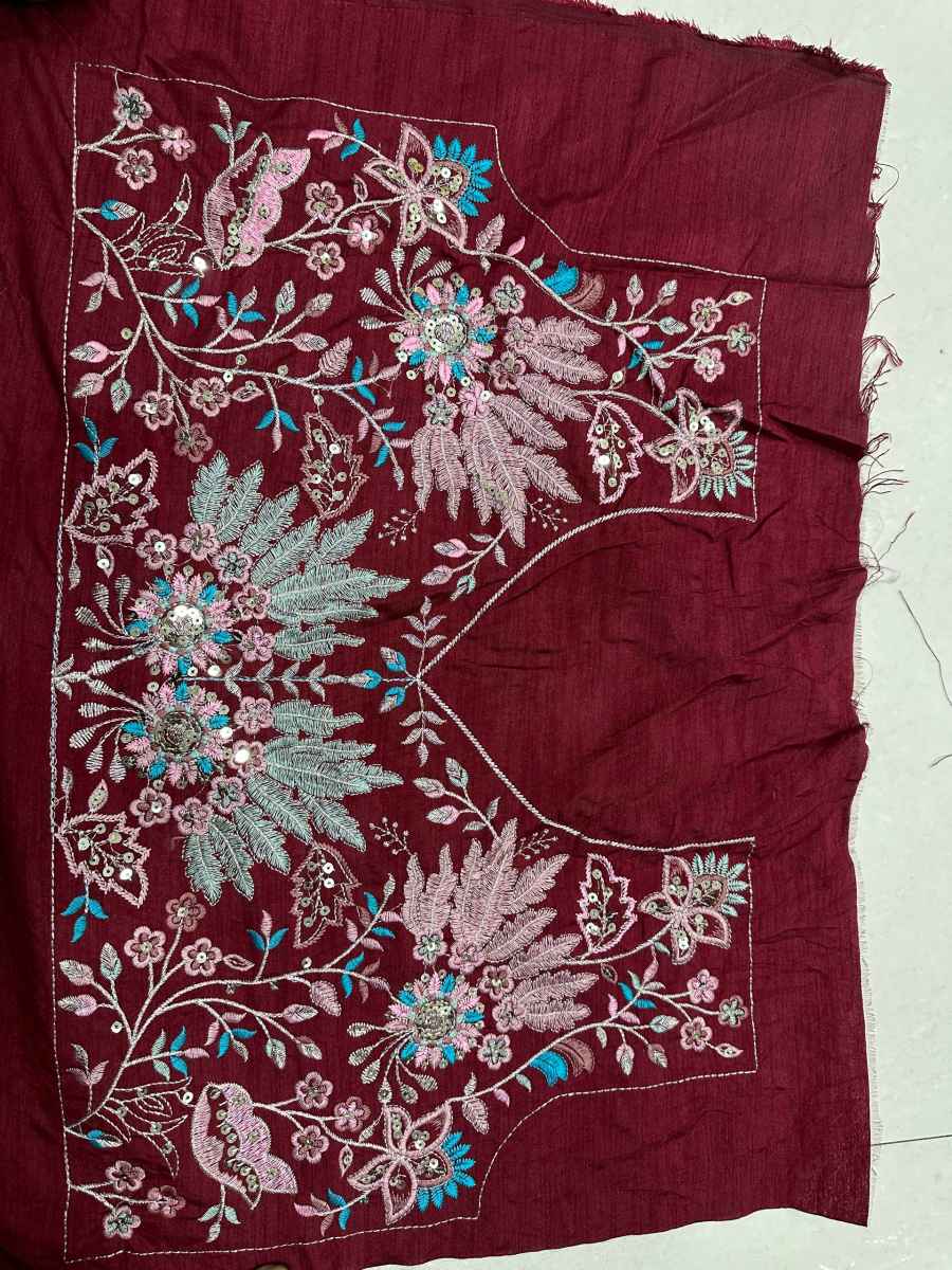 RICH LOOK ORGANZA SILK EMBROIDERY DESIGN WORK WITH EMBROIDERY LACE BORDER WORK SAREE WITH UNSTITCHED BLOUSE PARTY WEAR WHOLESALE PRICE ETHNIC GARMENT (9)