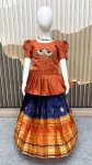 RICH LOOK PURE MONO HAND WORK KID’S TOP LEHENGA FESTIVE WEAR WHOLESALE PRICE ETHNIC GARMENT (2)
