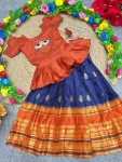 RICH LOOK PURE MONO HAND WORK KID’S TOP LEHENGA FESTIVE WEAR WHOLESALE PRICE ETHNIC GARMENT (2)