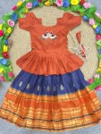 RICH LOOK PURE MONO HAND WORK KID’S TOP LEHENGA FESTIVE WEAR WHOLESALE PRICE ETHNIC GARMENT (2)