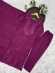 RICH LOOK RAYON COTTON EMBROIDERY WORK TOP BOTTOM WITH DUPATTA FESTIVE WEAR WHOLESALE PRICE ETHNIC GARMENT (2)