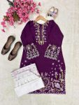RICH LOOK RAYON COTTON THREAD EMBROIDERY WORK TOP PATIYALA WITH DUPATTA FESTIVE WEAR WHOLESALE PRICE ETHNIC GARMENT (4)
