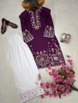 RICH LOOK RAYON COTTON THREAD EMBROIDERY WORK TOP PATIYALA WITH DUPATTA FESTIVE WEAR WHOLESALE PRICE ETHNIC GARMENT (4)