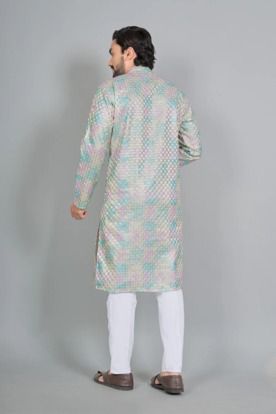 RICH LOOK RAYON DIGITAL PRINT WORK MEN'S KURTA PAYJAMA FESTIVE WEAR WHOLESALE PRICE ETHNIC GARMENT (3)