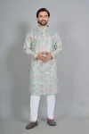 RICH LOOK RAYON  DIGITAL PRINT WORK MEN'S KURTA PAYJAMA RAMA