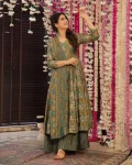 RICH LOOK RAYON SLUB PRINTED WORK GOWN BOTTOM WITH DUPATTA FESTIVE WEAR WHOLESALE PRICE ETHNIC GARMENT (2)