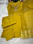 RICH LOOK ROMAN SILK EMBROIDERY WITH SEQUENCE WORK TOP BOTTOM WITH DUPATTA FESTIVE WEAR WHOLESALE PRICE ETHNIC GARMENT (3)