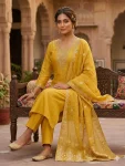 RICH LOOK ROMAN SILK EMBROIDERY WITH SEQUENCE WORK TOP BOTTOM WITH DUPATTA FESTIVE WEAR WHOLESALE PRICE ETHNIC GARMENT (3)