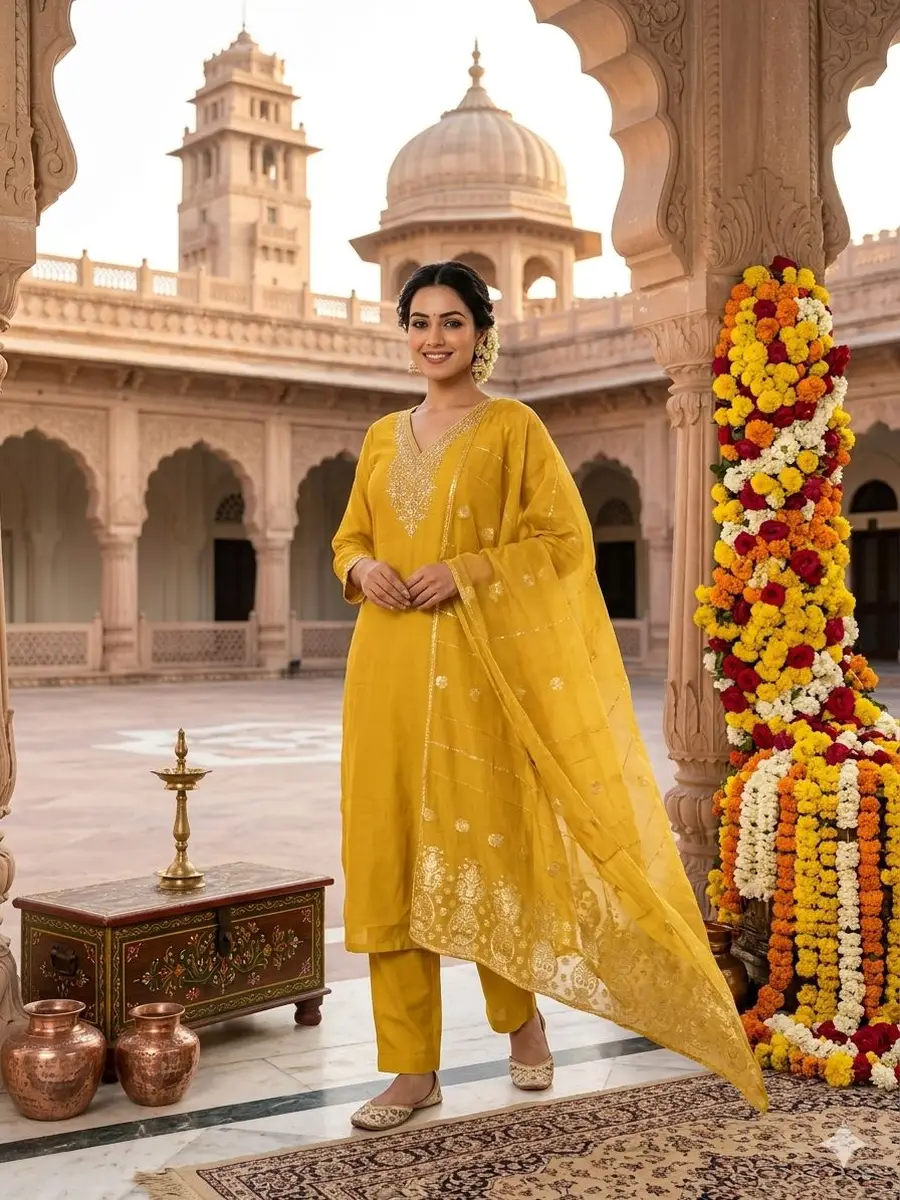 RICH LOOK ROMAN SILK EMBROIDERY WITH SEQUENCE WORK TOP BOTTOM WITH DUPATTA FESTIVE WEAR WHOLESALE PRICE ETHNIC GARMENT (4)