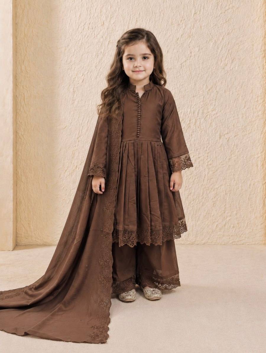 RICH LOOK ROMAN SILK EMBROIDERY WORK GOWN BOTTOM WITH DUPATTA FESTIVE WEAR WHOLESALE PRICE ETHNIC GARMENT (3)