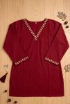 RICH LOOK ROMAN SILK EMBROIDERY WORK ONLY TOP DAILY WEAR WHOLESALE PRICE ETHNIC GARMENT (5)
