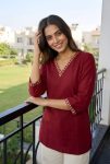 RICH LOOK ROMAN SILK EMBROIDERY WORK ONLY TOP DAILY WEAR WHOLESALE PRICE ETHNIC GARMENT (5)