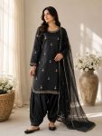 RICH LOOK SATIN SEQUENCE EMBROIDERY WORK TOP PATIYALA WITH DUPATTA FESTIVE WEAR WHOLESALE PRICE ETHNIC GARMENT (2)