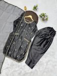 RICH LOOK SATIN SEQUENCE EMBROIDERY WORK TOP PATIYALA WITH DUPATTA FESTIVE WEAR WHOLESALE PRICE ETHNIC GARMENT (2)