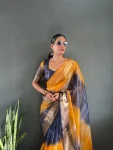 RICH LOOK SHIMMER SILK ANMOL ZARI PATTI WORK SAREE WITH UNSTITCHED BLOUSE FESTIVE WEAR WHOLESALE PRICE ETHNIC GARMENT (10)