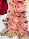 RICH LOOK TISSUE SILK TWO TONE SHADED WITH FANCY LACE BORDER WORK SAREE WITH UNSTITCHED BLOUSE PARTY WEAR WHOLESALE PRICE ETHNIC GARMENT (6)
