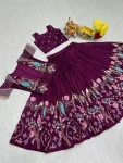 RICH LOOK VICHITRA EMBROIDERY THREAD WORK LEHENGA CHOLI WITH KOTI WEDDING WEAR WHOLESALE PRICE ETHNIC GARMENT (5)
