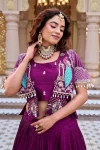 RICH LOOK VICHITRA EMBROIDERY THREAD WORK LEHENGA CHOLI WITH KOTI WEDDING WEAR WHOLESALE PRICE ETHNIC GARMENT (5)