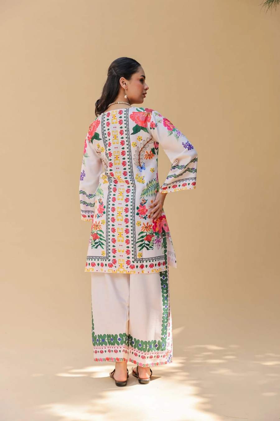 RICH LOOK VISCOSE RAYON PRINTED WORK CO-ORD SET DAILY WEAR WHOLESALE PRICE ETHNIC GARMENT (11)