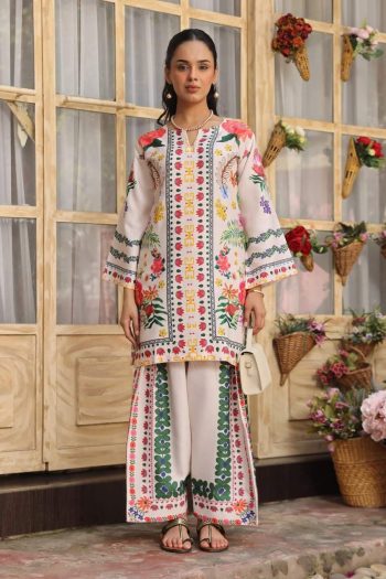 RICH LOOK VISCOSE RAYON PRINTED WORK CO-ORD SET MULTI