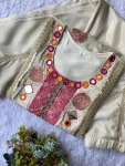 TRADITIONAL COSMOSS SILK REAL MIRROR AND SEQUENCE EMBROIDERY WORK CO-ORD SET PARTY WEAR WHOLESALE PRICE ETHNIC GARMENT (4)