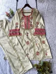 TRADITIONAL COSMOSS SILK REAL MIRROR AND SEQUENCE EMBROIDERY WORK CO-ORD SET PARTY WEAR WHOLESALE PRICE ETHNIC GARMENT (4)