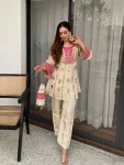 TRADITIONAL COSMOSS SILK REAL MIRROR AND SEQUENCE EMBROIDERY WORK CO-ORD SET PARTY WEAR WHOLESALE PRICE ETHNIC GARMENT (4)